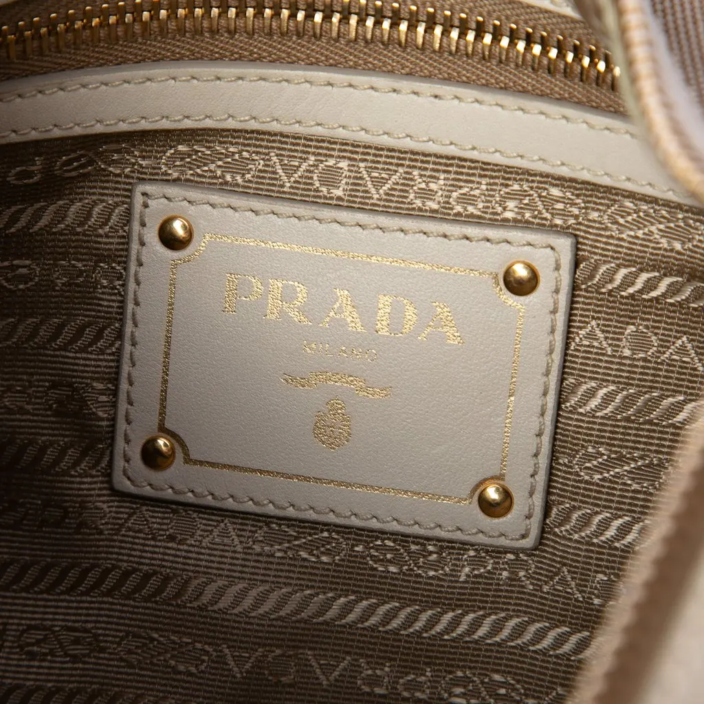 Prada Canvas Canapa Logo Crossbody Beige Very good - Box View