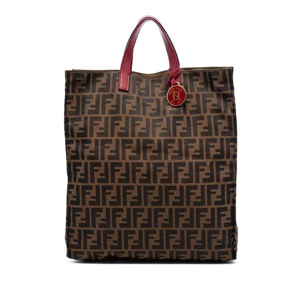 Fendi Zucca Canvas Shopping Tote Brown Very good - Front View