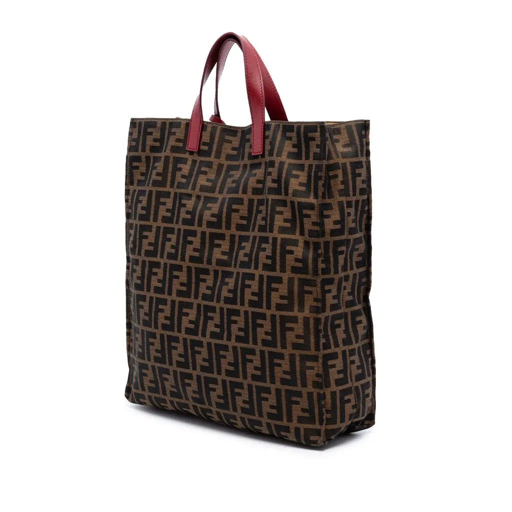 Fendi Zucca Canvas Shopping Tote Brown Very good - Back View