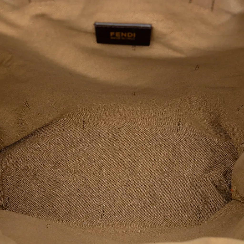 Fendi Zucca Canvas Shopping Tote Brown Very good - Model View