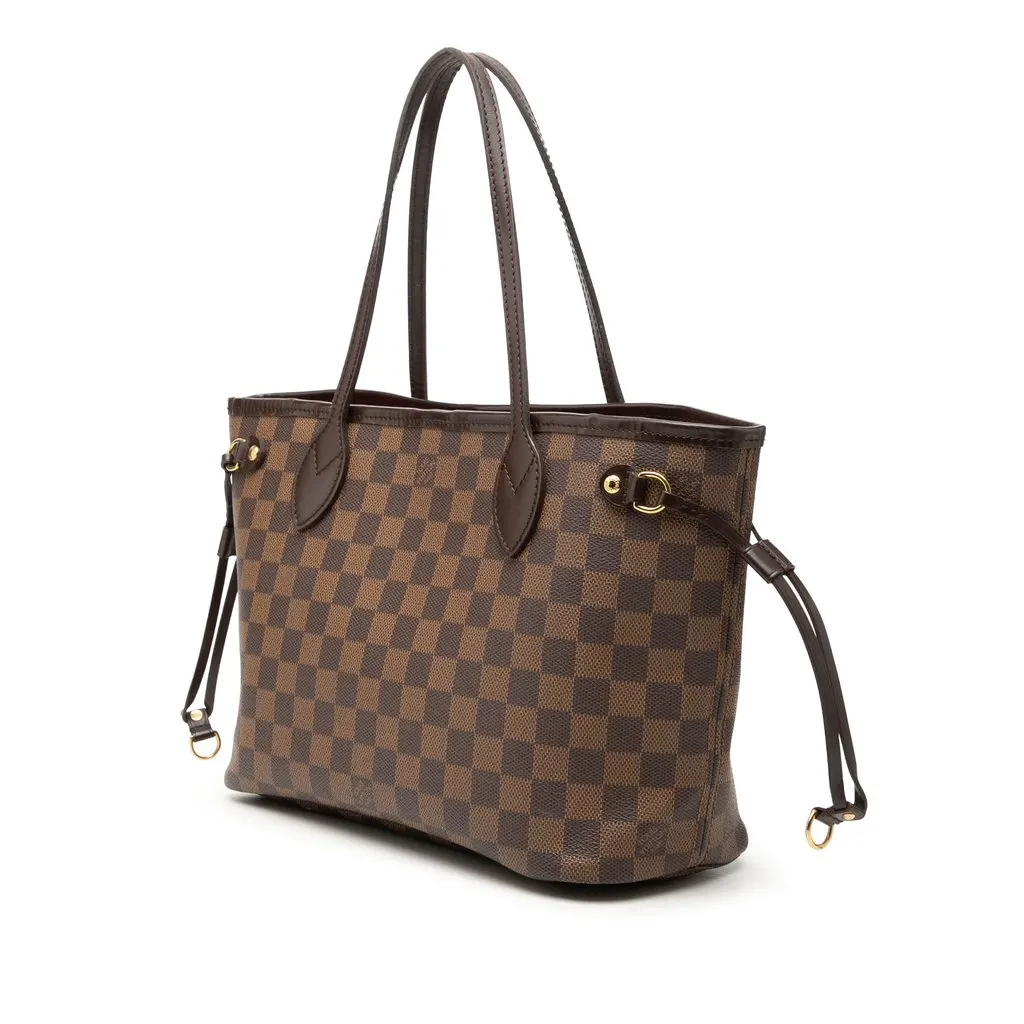 Louis Vuitton Damier Ebene Neverfull PM Brown Very good - Back View