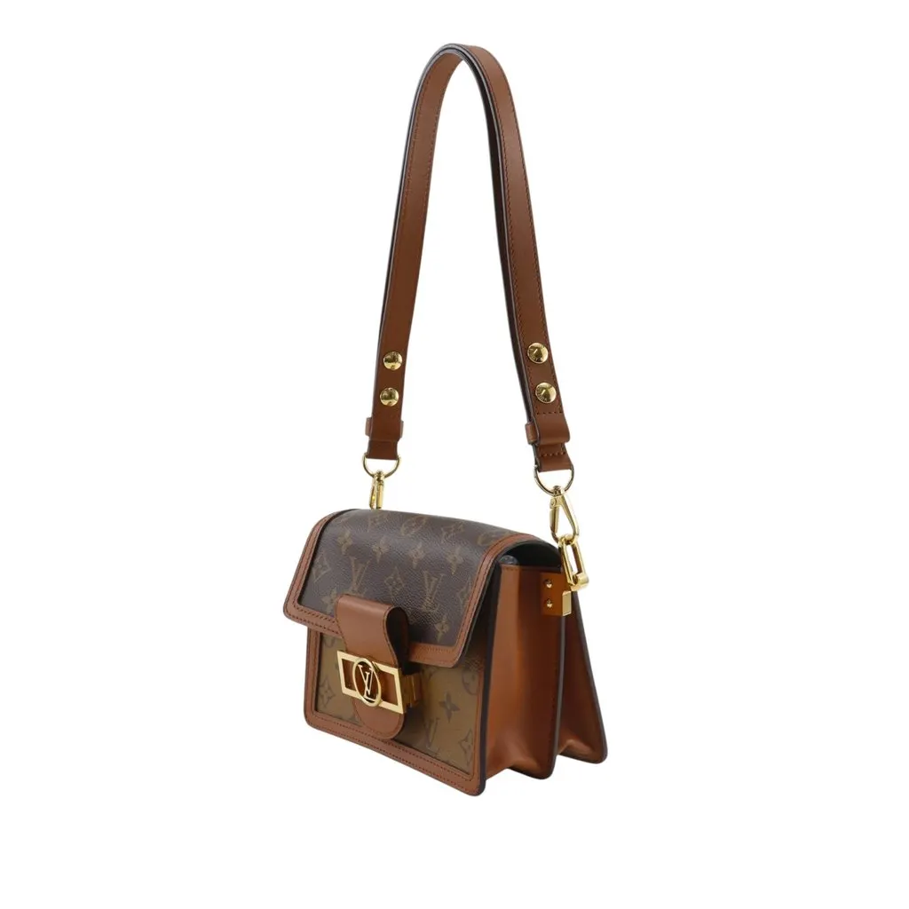 Louis Vuitton Monogram Reverse Mini Dauphine Brown Very good - Back View