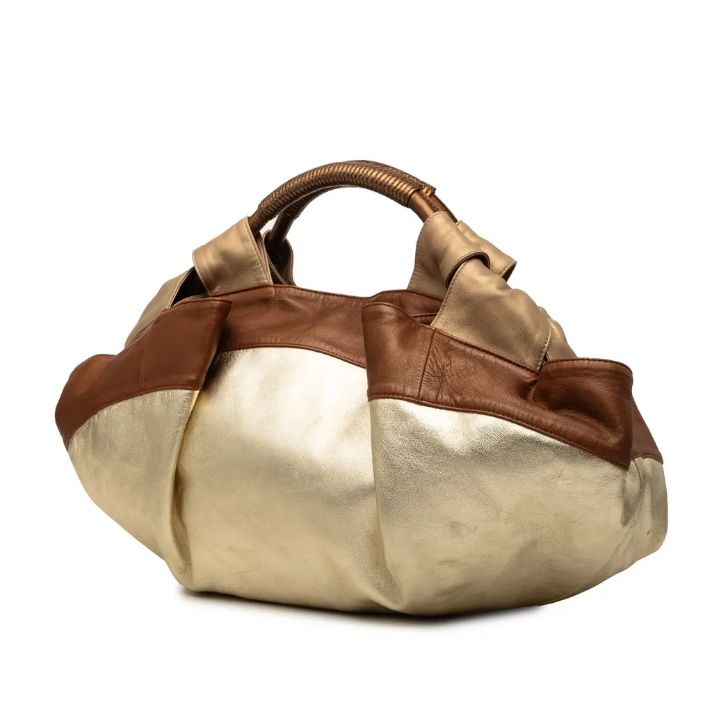 LOEWE Tricolor Nappa Aire Gold Leather Very good - Back View