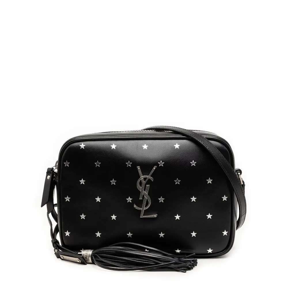 Saint Laurent Calfskin Monogram Star Lou Tassel Camera Bag Black Leather Very good - Front View