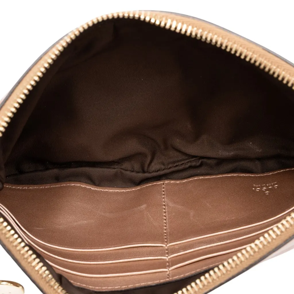 Gucci Guccissima Wristlet Clutch Gold Leather Very good - Model View
