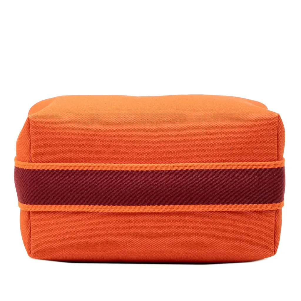 Hermès Small Toile Bride A Brac Case Orange Canvas Very good - Inside View