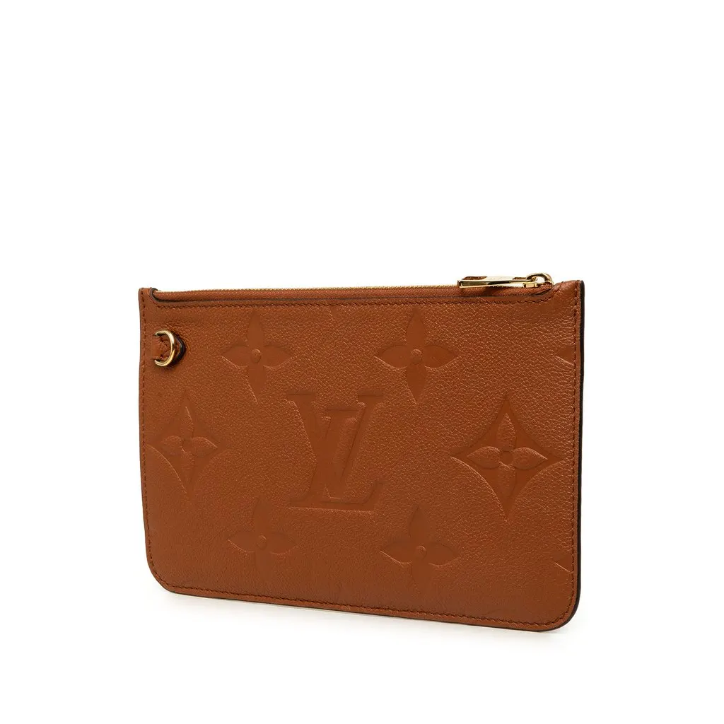 Louis Vuitton Monogram Empreinte Giant Neverfull MM Pouch Brown Leather Very good - Back View