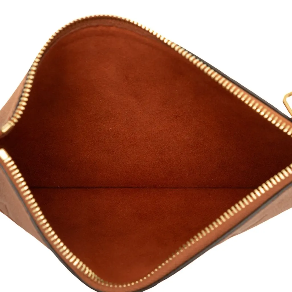 Louis Vuitton Monogram Empreinte Giant Neverfull MM Pouch Brown Leather Very good - Model View