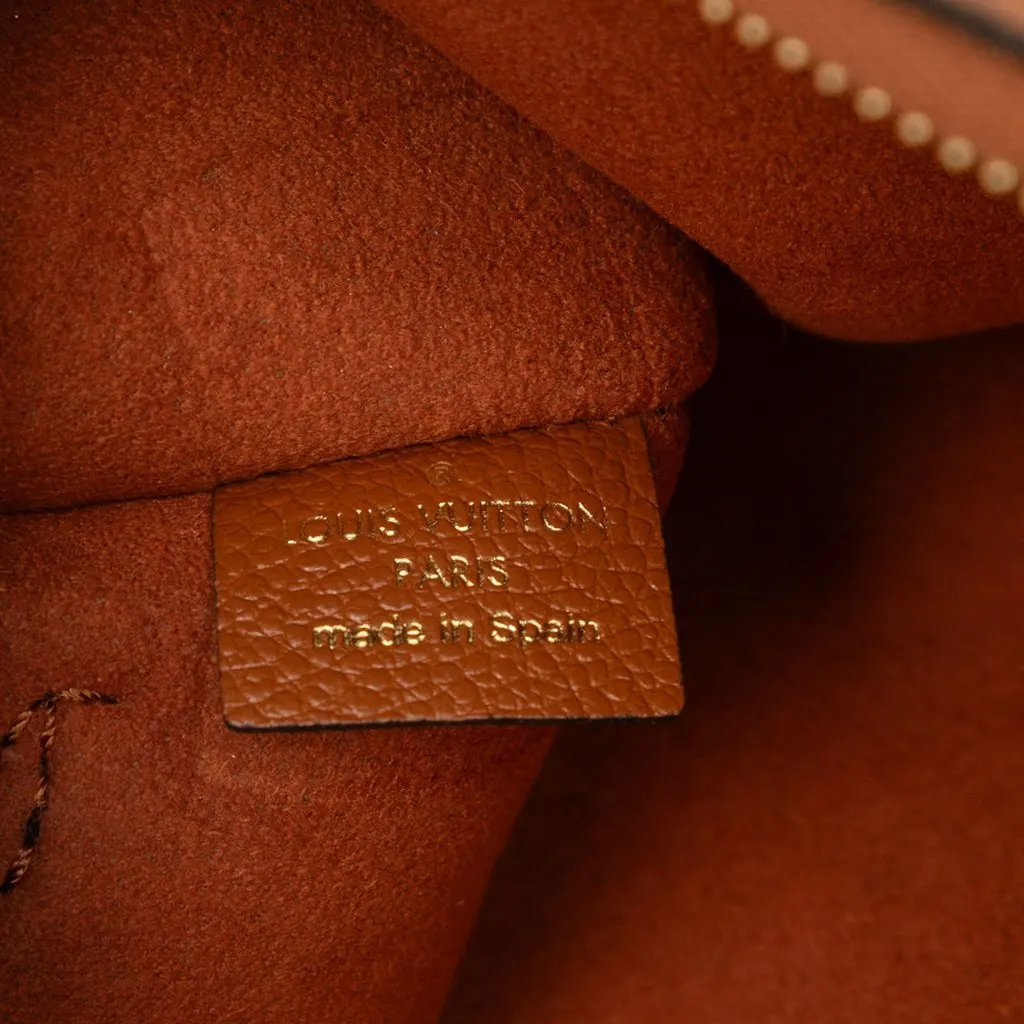 Louis Vuitton Monogram Empreinte Giant Neverfull MM Pouch Brown Leather Very good - Box View