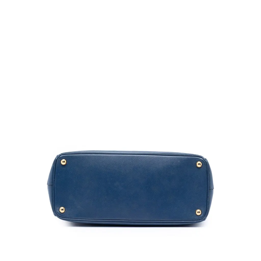 Prada Large Saffiano Lux Galleria Double Zip Tote Blue Leather Very good - Inside View