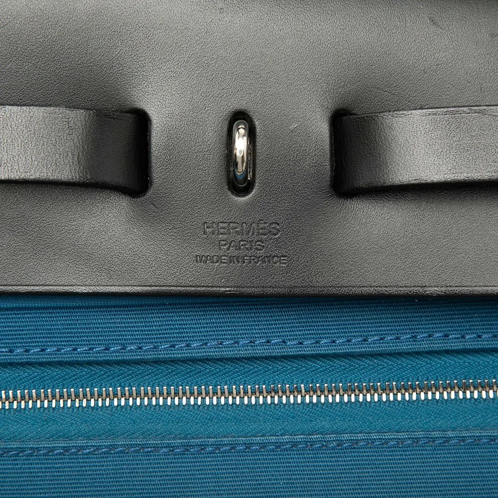 Hermès Toile Herbag Zip 31 Blue Very good - Box View