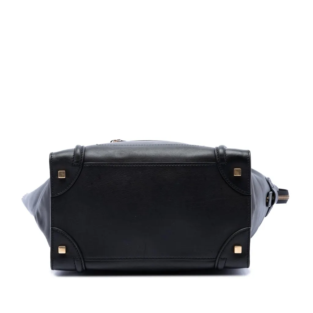 Celine Mini Leather Luggage Tote Black Leather Very good - Inside View