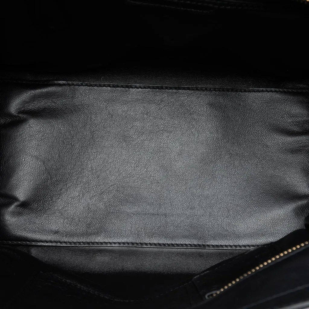 Celine Mini Leather Luggage Tote Black Leather Very good - Model View