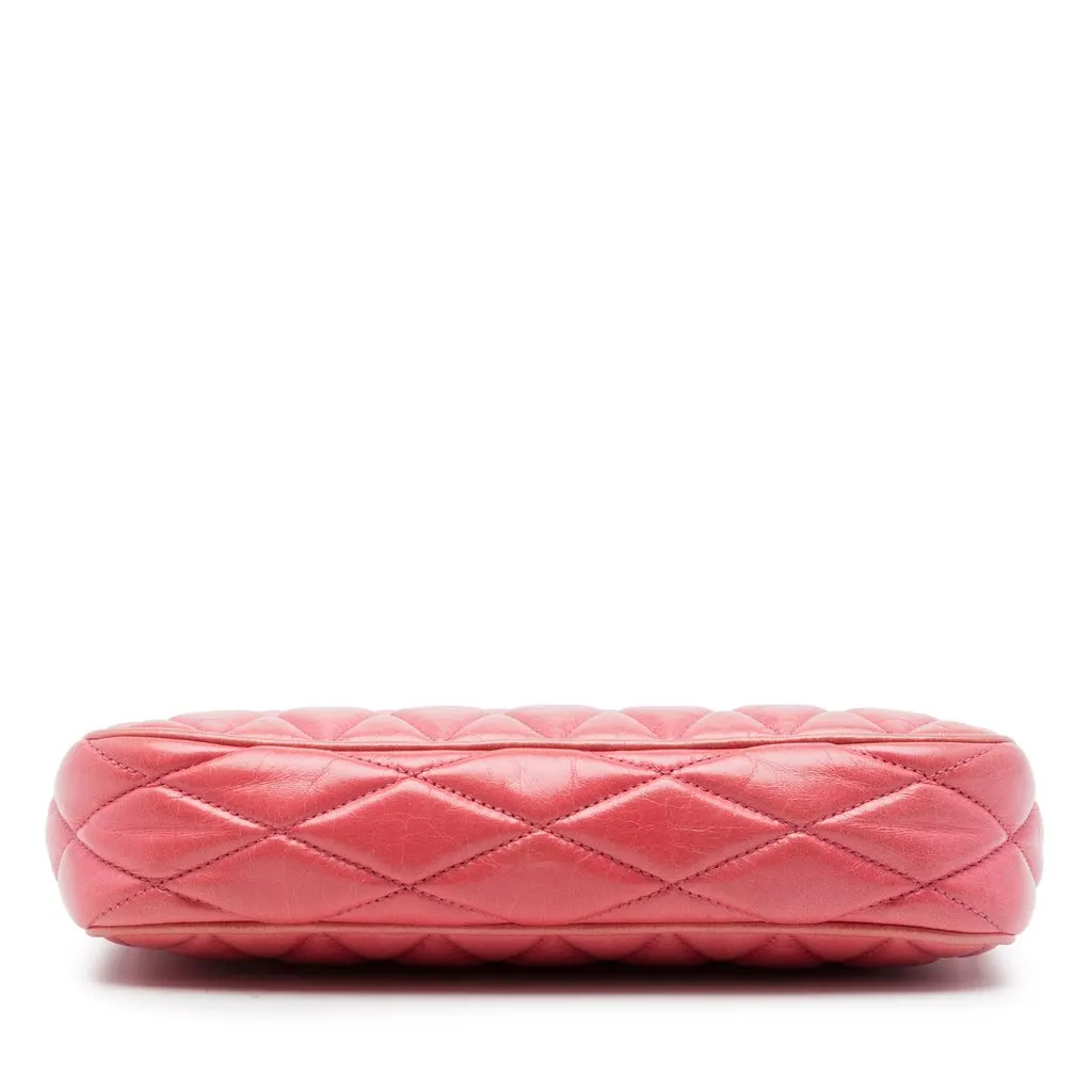 Miu Miu Matelasse Nappa Chain Satchel Pink Leather Good - Inside View