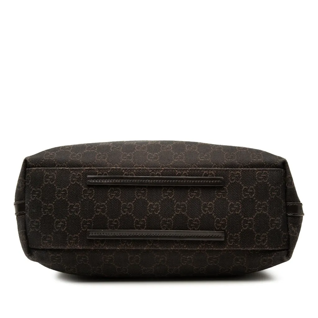 Gucci GG Denim Gifford Tote Brown Very good - Inside View