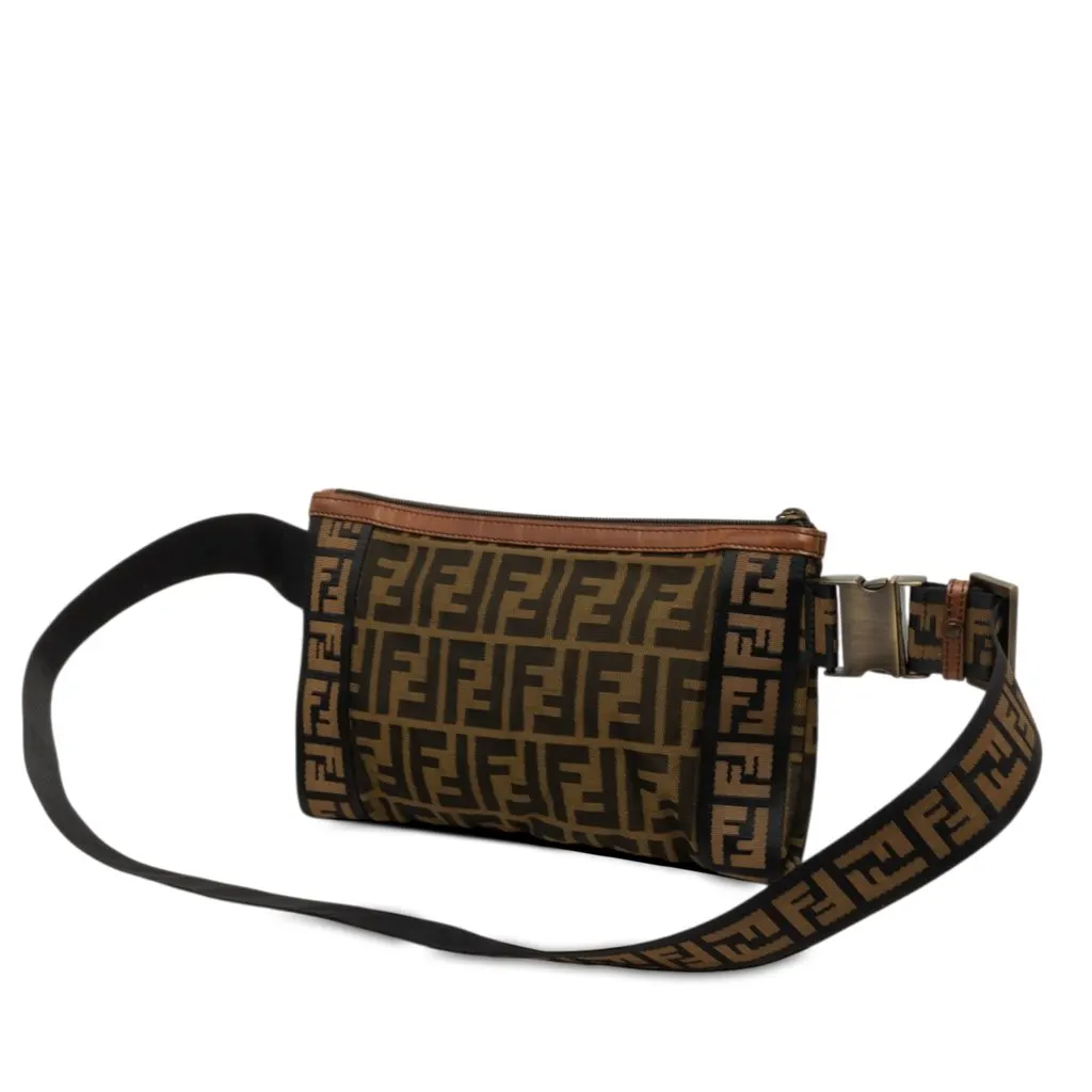 Fendi Zucca Canvas Belt bag Brown Very good - Back View
