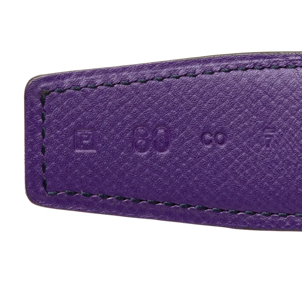 Hermès Swift and Epsom Chain de Ancre Reversible Belt Blue Leather Very good - Box View