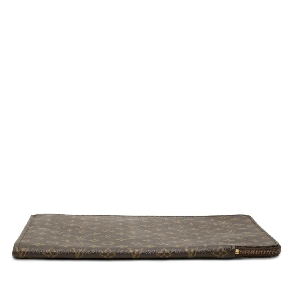 Louis Vuitton Monogram Poche Documents Portfolio Brown Very good - Inside View
