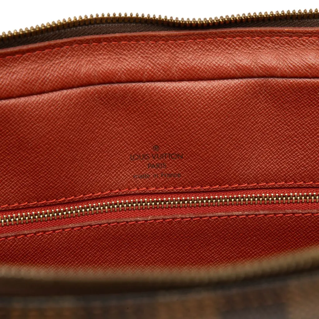Louis Vuitton Damier Ebene Porte Documents Voyage PM Brown Canvas Good - Box View