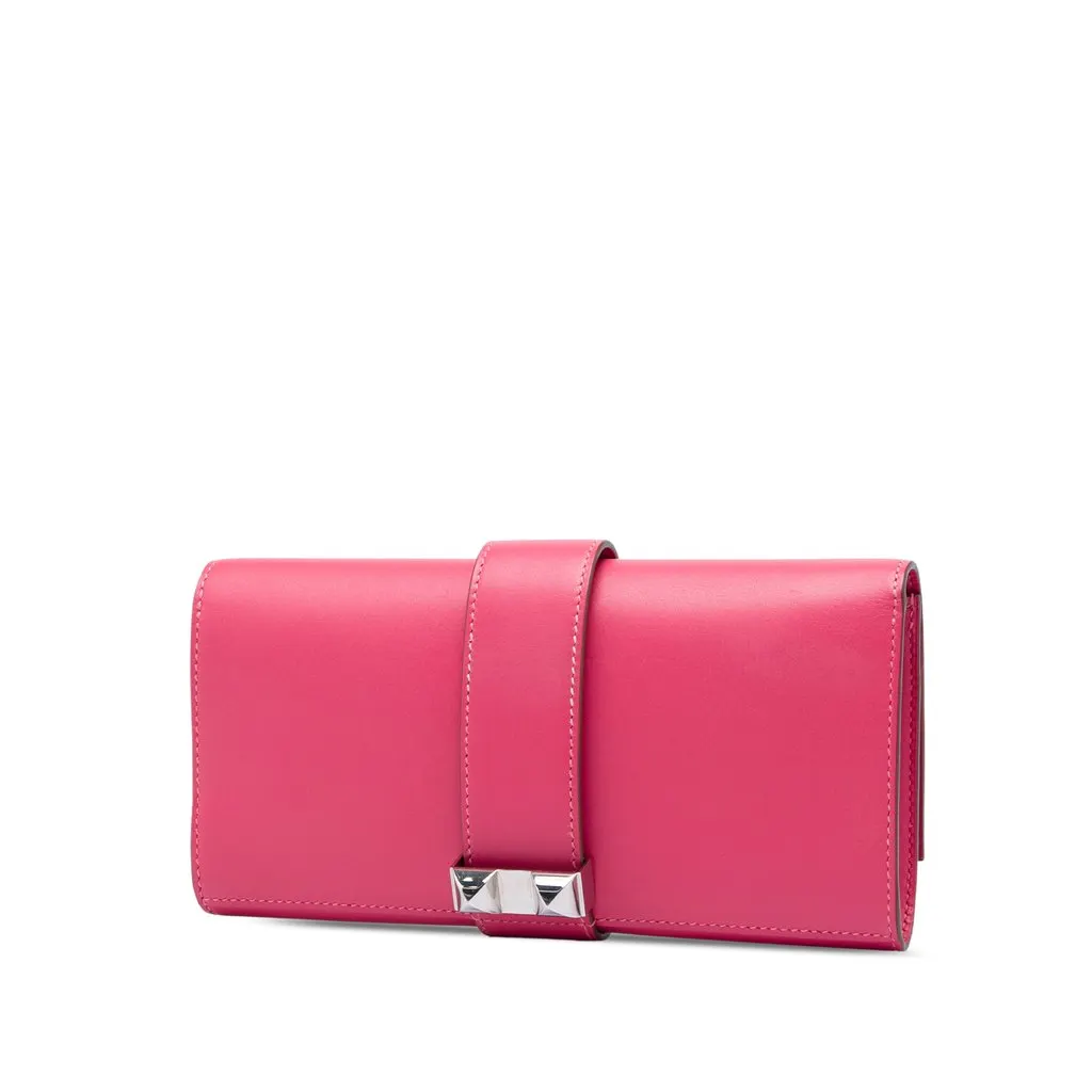 Hermès Tadelakt Medor Clutch 23 Pink Leather Very good - Back View