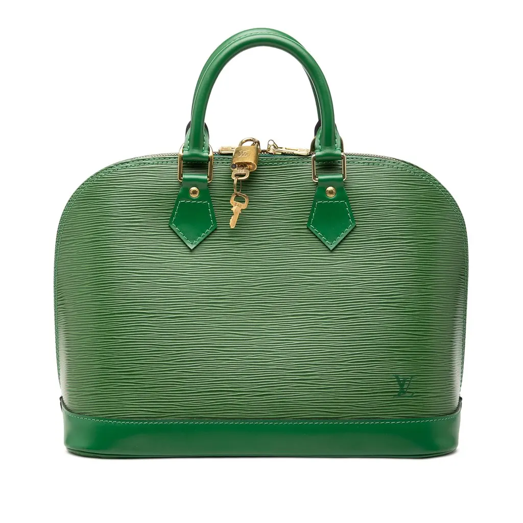 Louis Vuitton Epi Alma PM Green Leather Very good - Front View