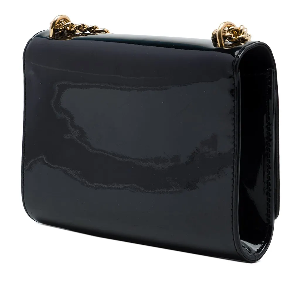 Louis Vuitton Vernis Louise Sliding Chain MM Black Leather Very good - Back View