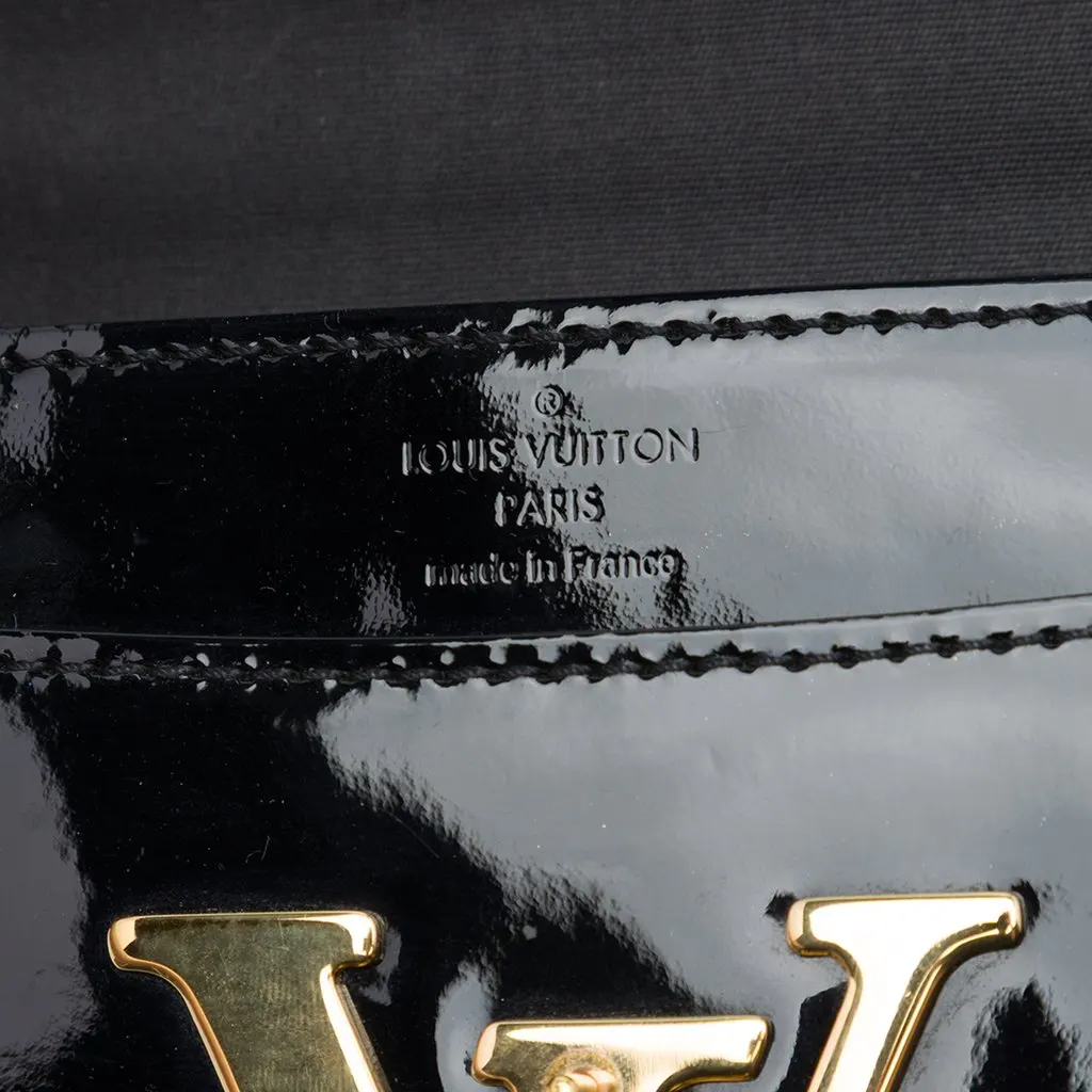 Louis Vuitton Vernis Louise Sliding Chain MM Black Leather Very good - Box View