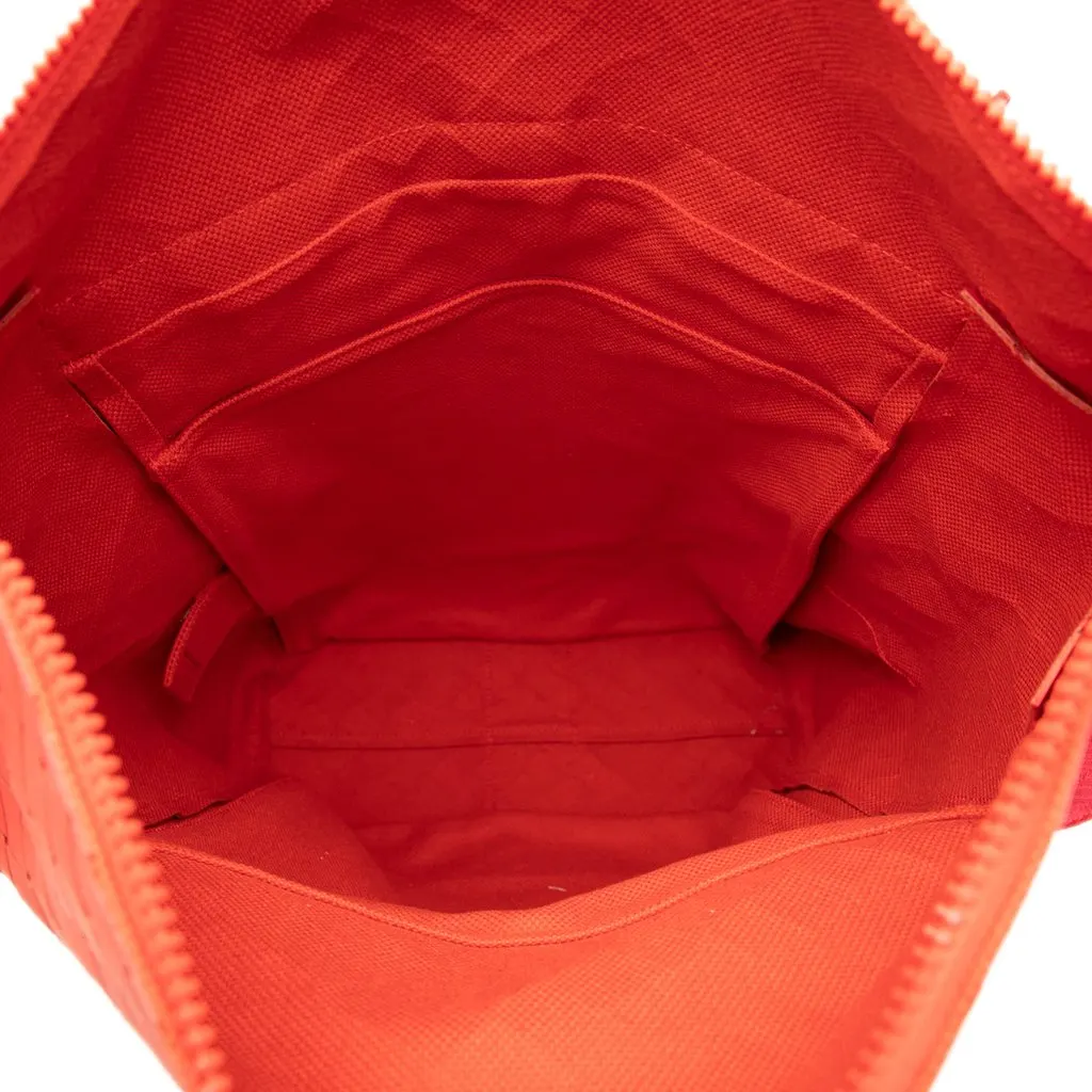 Bottega Veneta Rubber Intrecciato Buffer Backpack Red Polyester Very good - Model View