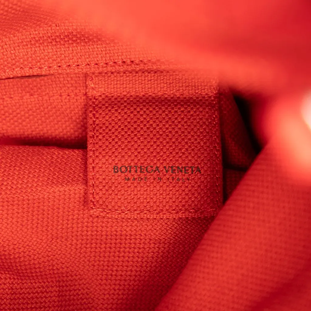 Bottega Veneta Rubber Intrecciato Buffer Backpack Red Polyester Very good - Box View