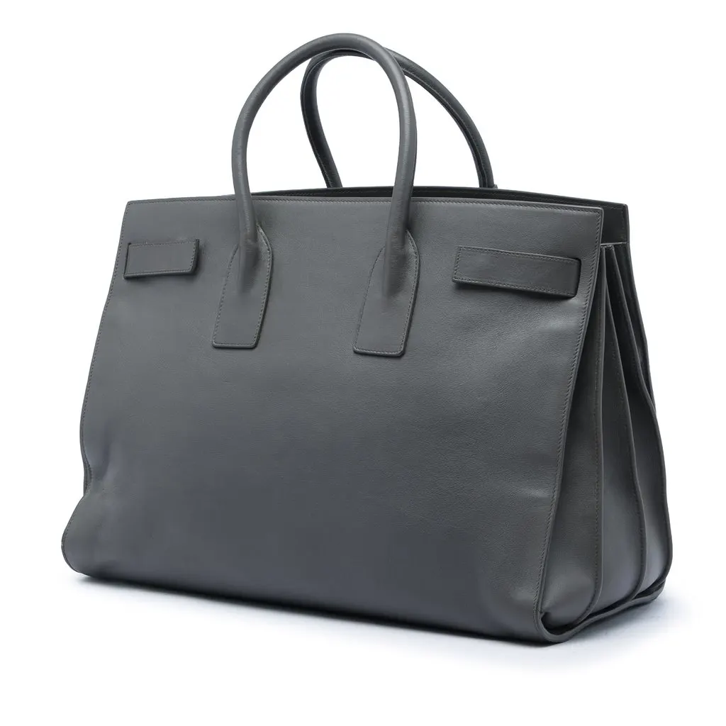 Saint Laurent Large Smooth Calfskin Sac De Jour Tote MultiColor Leather Very good - Back View