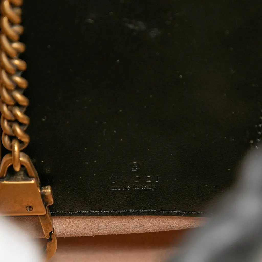 Gucci Small GG Marmont Leather Matelasse Bucket Bag Black Leather Very good - Box View