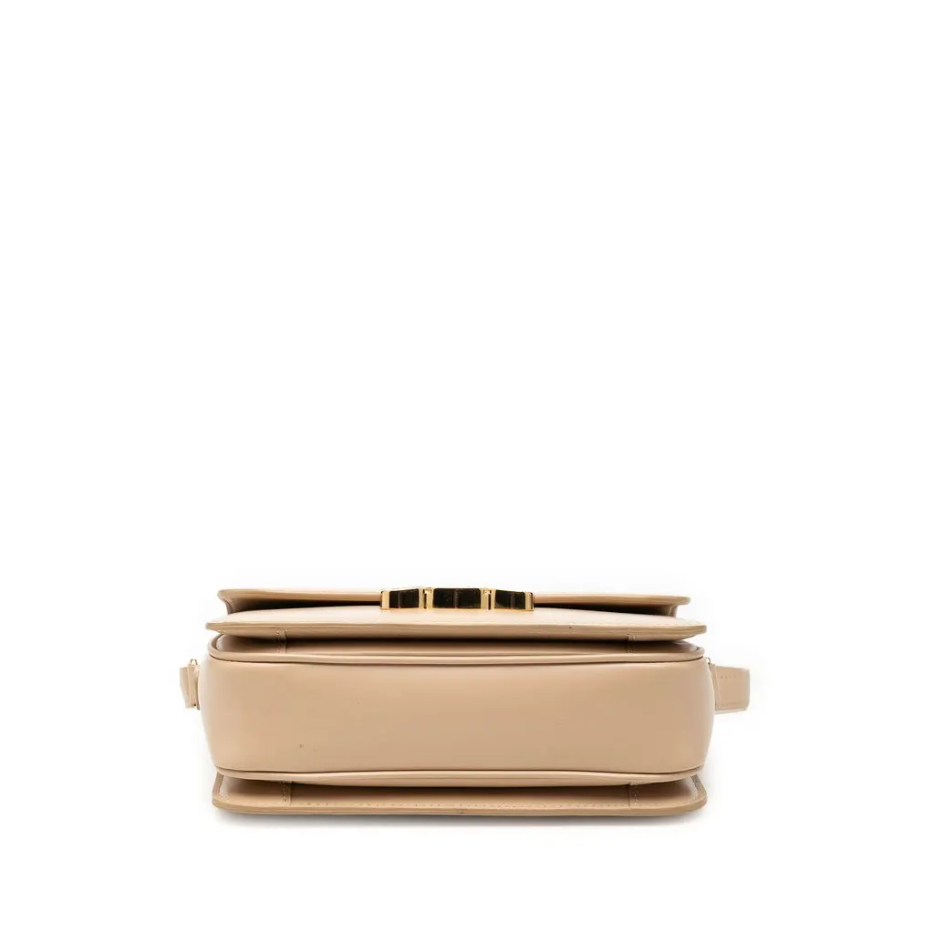 Celine Teen Shiny Calfskin Triomphe Crossbody Beige Leather Very good - Inside View