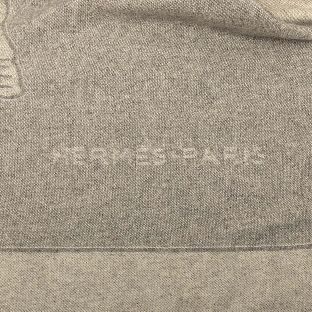 Hermès Cashmere Cheval Blanket Silver Very good - Box View