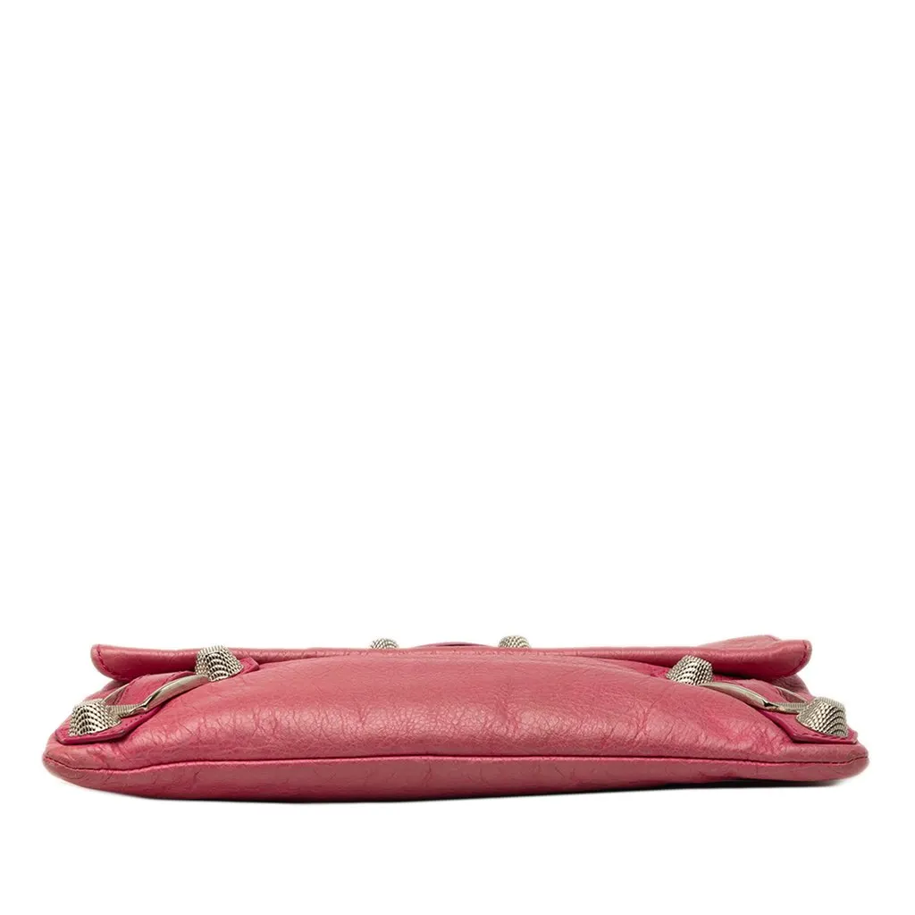 Balenciaga Lambskin Motocross Giant 21 Envelope Clutch Pink Leather Very good - Inside View