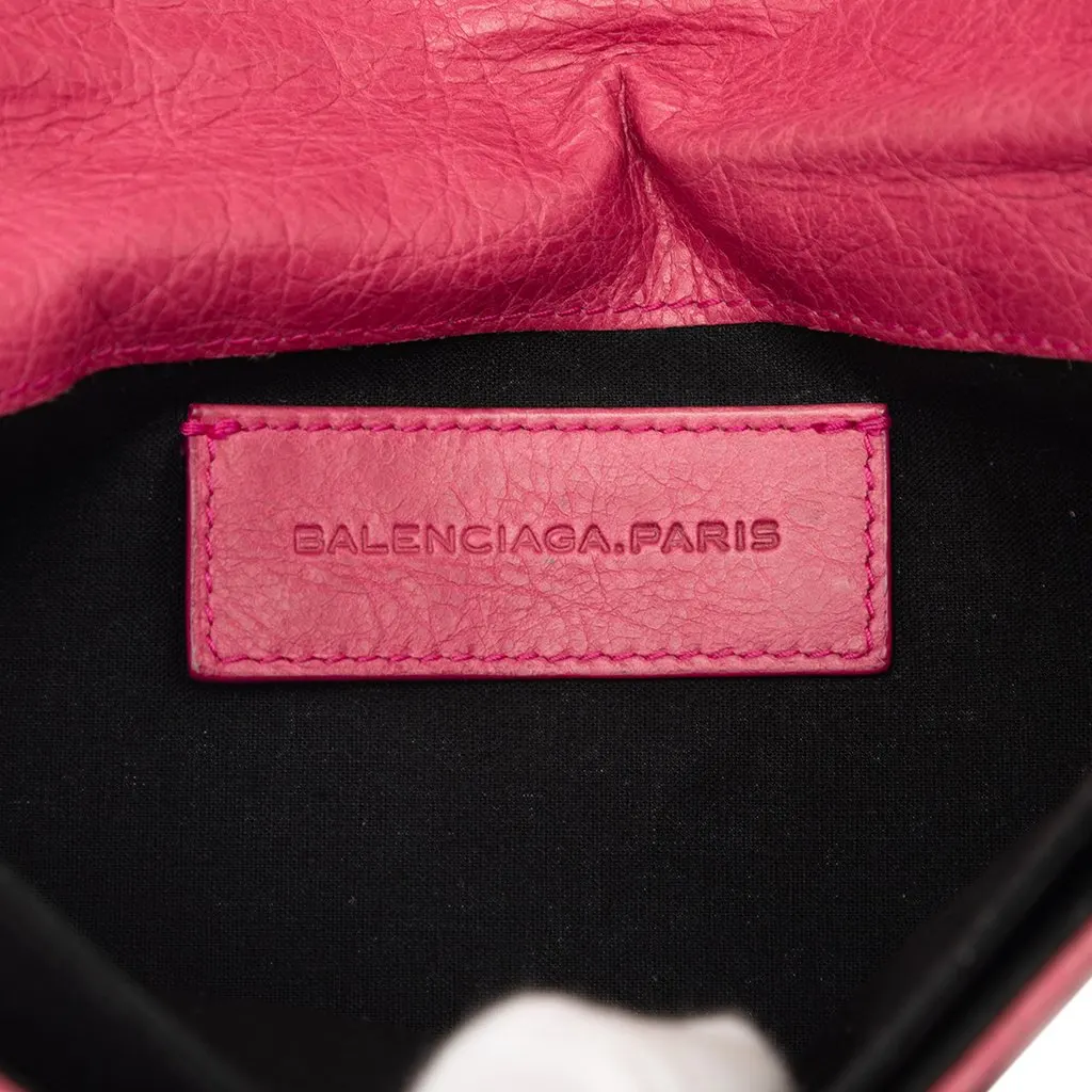 Balenciaga Lambskin Motocross Giant 21 Envelope Clutch Pink Leather Very good - Box View