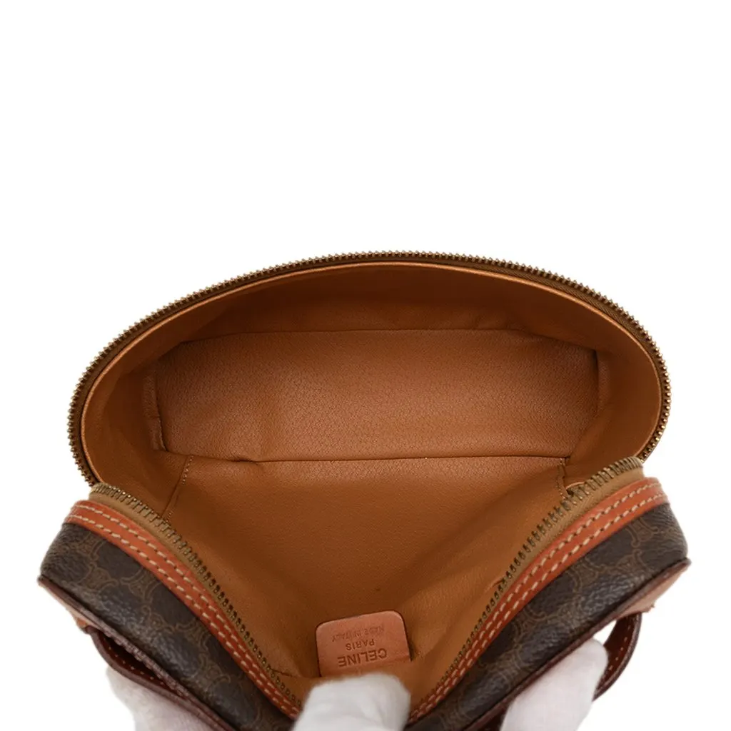 Celine Macadam Coated Canvas Vanity Bag Brown Very good - Model View