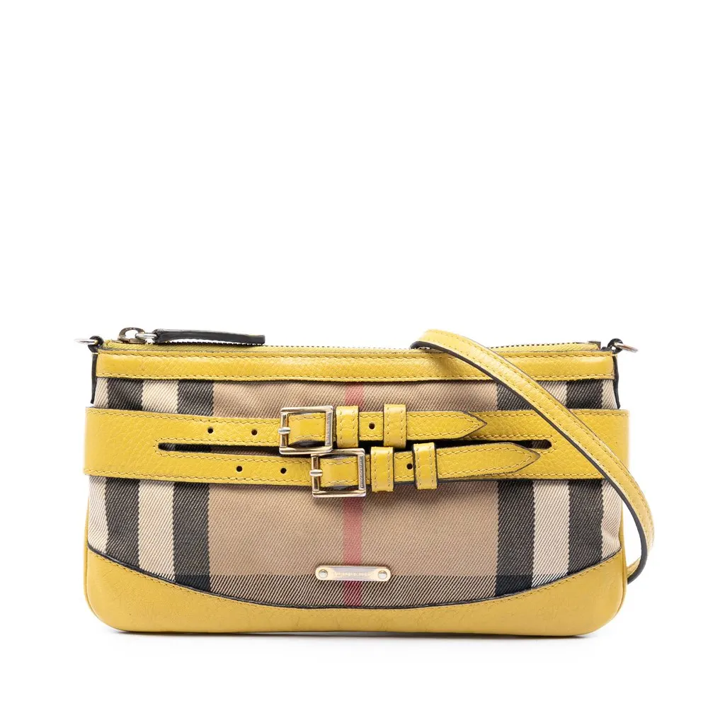 Burberry House Check Canvas Bridle Langford Crossbody