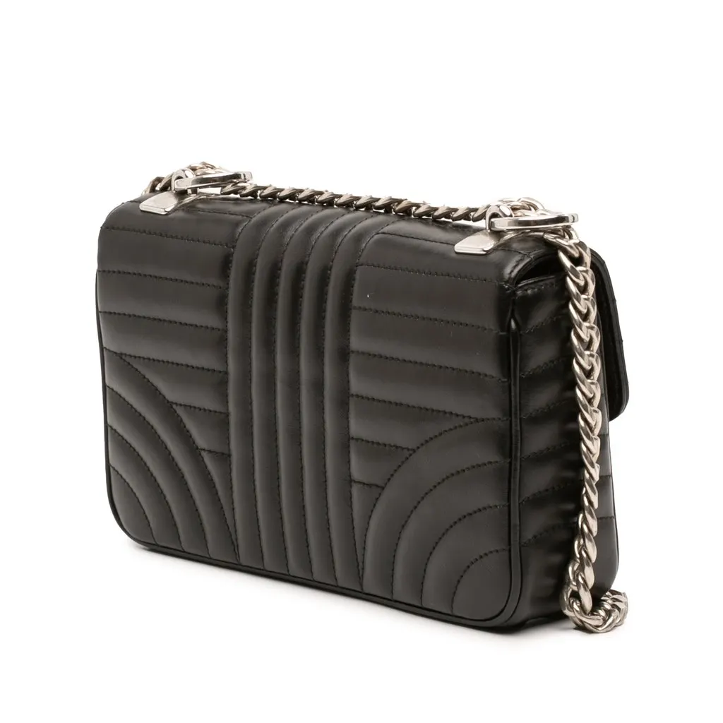Prada Mini Soft Calf Impunture Diagramme Crossbody Black Leather Very good - Back View