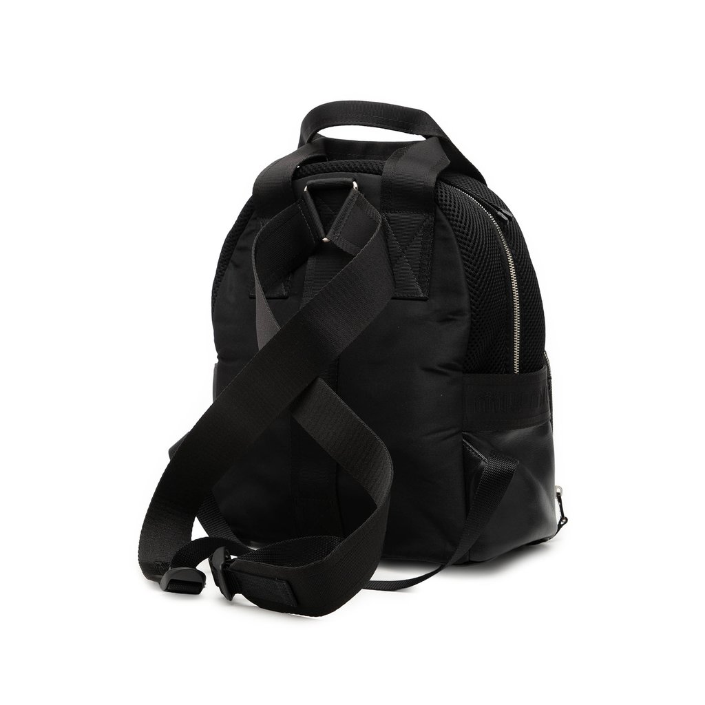 Miu Miu Crystal Embellished Matelassé Nylon and Leather Backpack in Burgundy Miu Miu | Bags | Miu Miu Crystal Embellished Matelass Nylon  main image 4