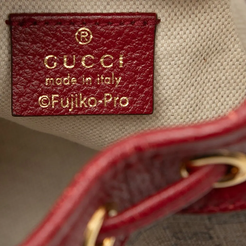 Gucci Micro GG Supreme Doraemon Bucket Bag Beige Very good - Box View