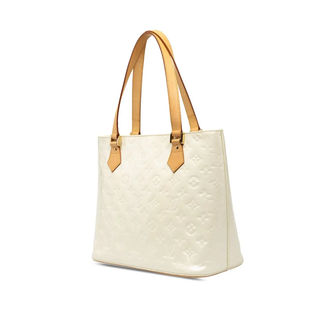 Louis Vuitton Monogram Vernis Houston White Leather Good - Back View