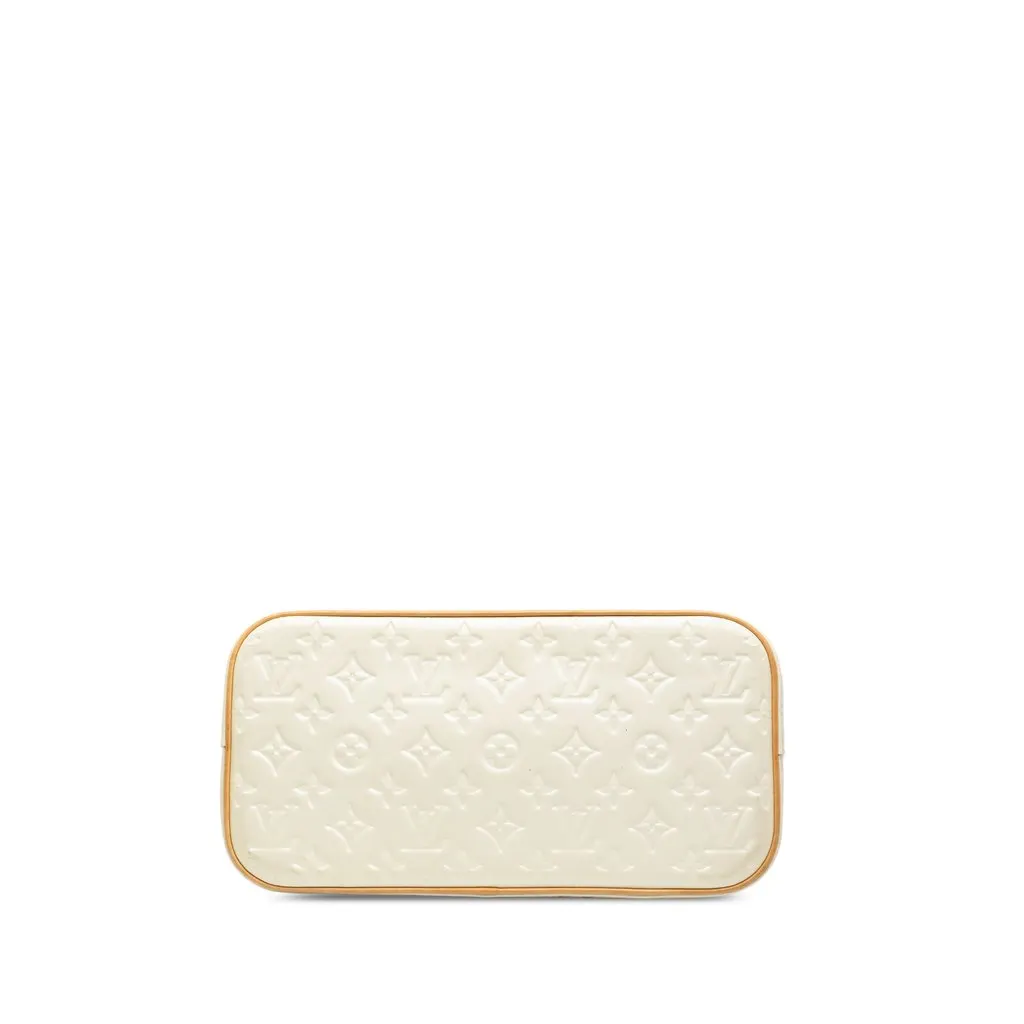 Louis Vuitton Monogram Vernis Houston White Leather Good - Inside View