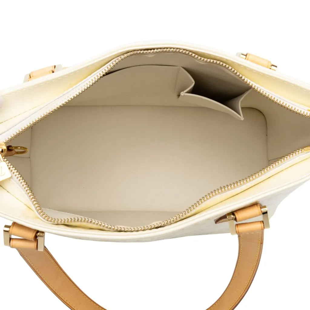 Louis Vuitton Monogram Vernis Houston White Leather Good - Model View