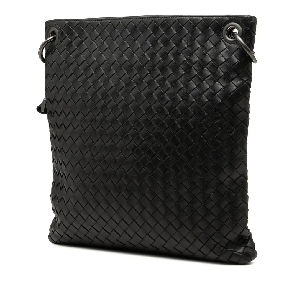 Bottega Veneta Nappa Intrecciato VN Crossbody Black Leather Very good - Back View