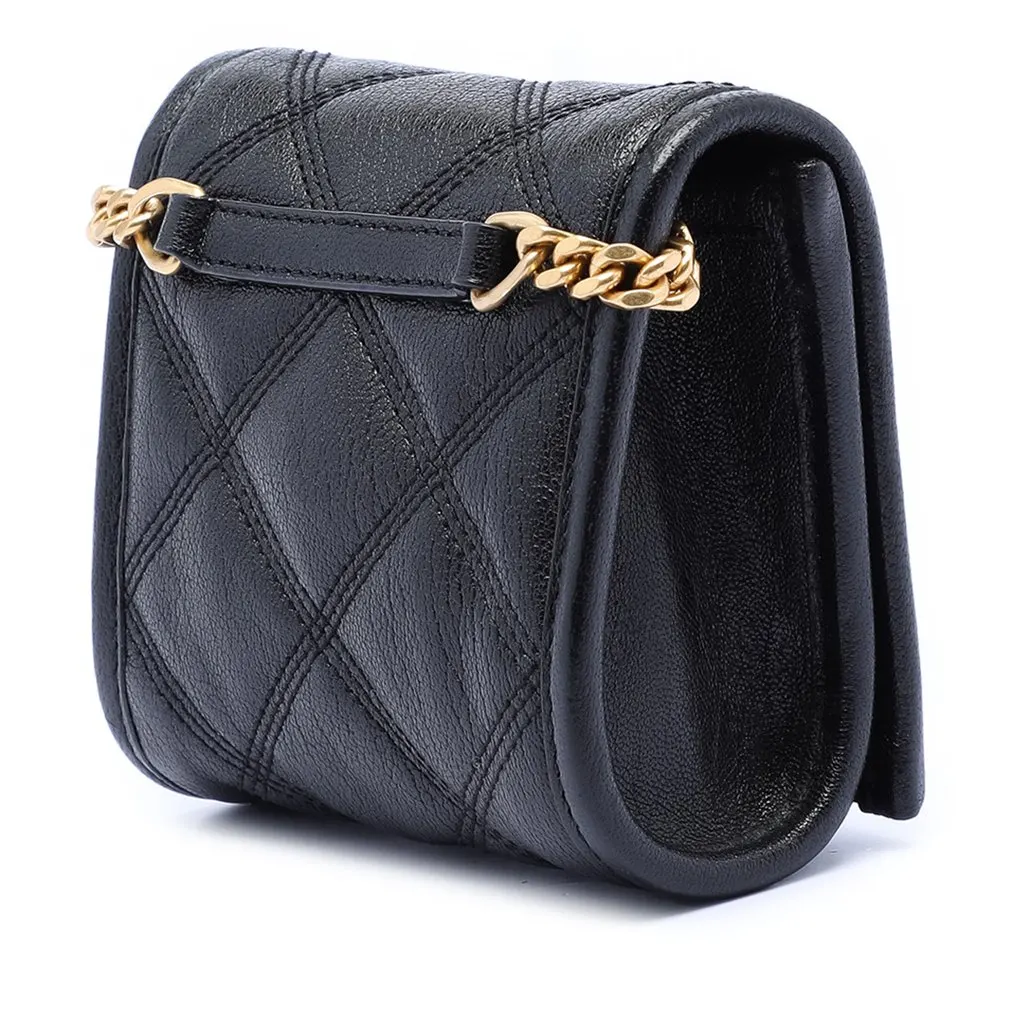Saint Laurent Baby Quilted Lambskin Becky Belt Bag Black Leather Very good - Back View