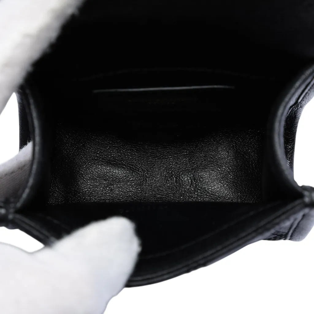 Saint Laurent Baby Quilted Lambskin Becky Belt Bag Black Leather Very good - Model View