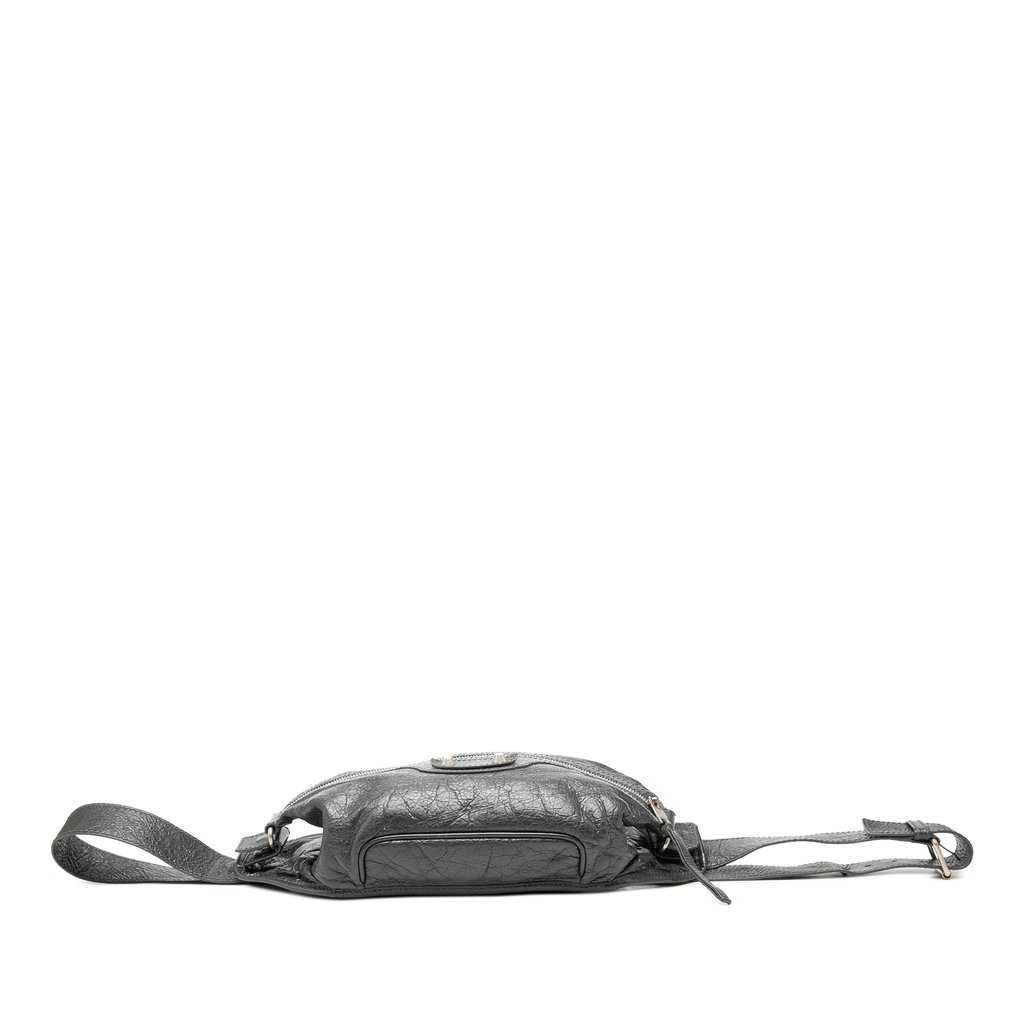 Balenciaga Lambskin Motocross Classic Neo Lift Belt Bag Blac