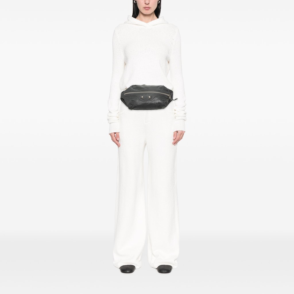 Balenciaga Lambskin Motocross Classic Neo Lift Belt Bag Blac