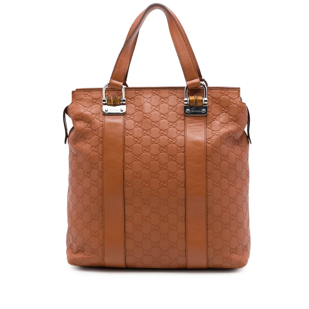 Gucci Guccissima Tender Bamboo Bar Tote