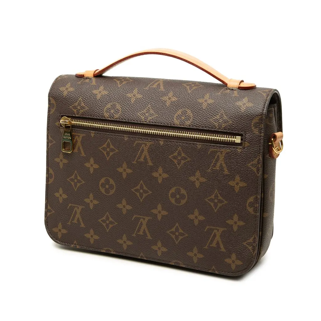 Louis Vuitton Monogram Pochette Metis Brown Canvas Very good - Back View